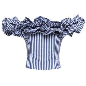 Petersyn Miriam Off-the-shoulder Ruffled Top